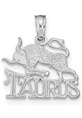 itsy-bitsy Taurus sign white gold baby charm